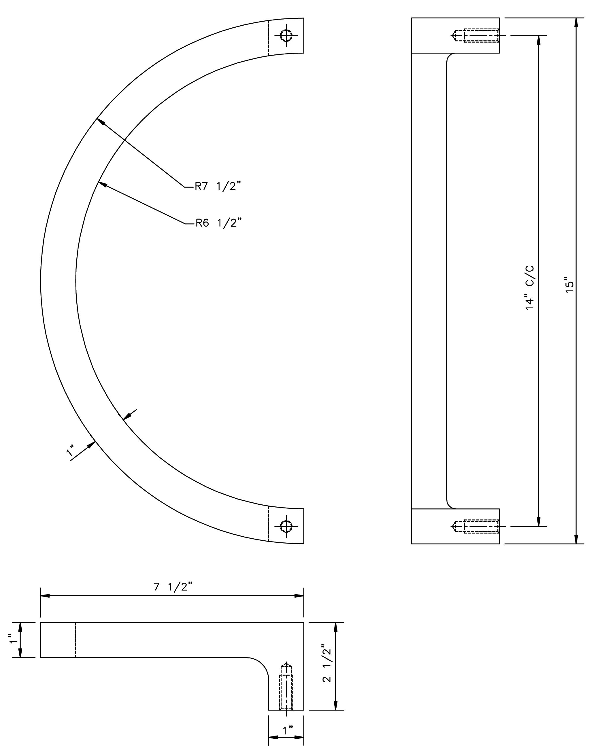 Hager Smooth CShaped Pull. Trademark Hardware Inc.