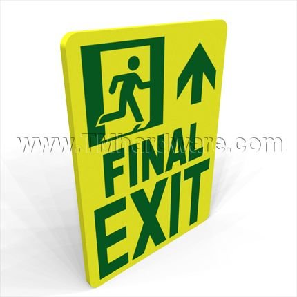 Photoluminescent Exit Marking, Final Exit Sign