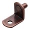 Hafele Angular Metal Shelf Support, With Riveted Pin and Securing Screw Hole, Bronzed