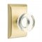 Emtek 5111 Round Glass Knob with Neos Rosette Satin Brass