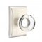 Emtek 5111 Modern Round Glass Knob with Neos Rosette Satin Nickel