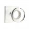 Emtek 5110  Round Glass Knob with Square Rosette Polished Chrome