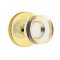 Emtek 5109 Mushroom Crystal Knob with Disk Rosette Unlacquered Brass