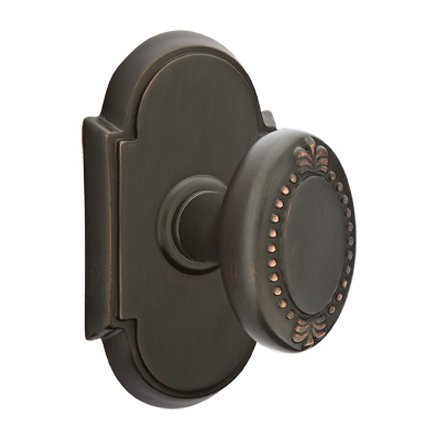 Emtek 8108BE American Heritage Classic Brass Beaded Egg Knob, #8 Rosette