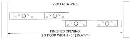 Hager 9110 Bypass Set Opening Dimensions