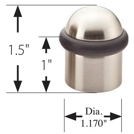Emtek #2259 Door Bumper Product Specs