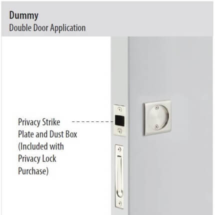 Emtek Dummy Pocket Door Pull and Lock