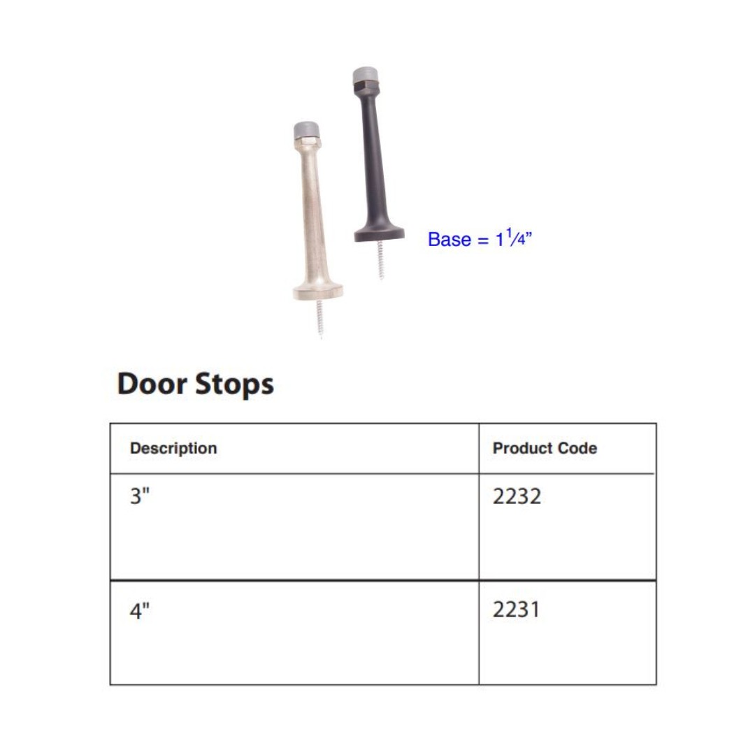 Emtek Baseboard Mounted Door Stop, EM2232