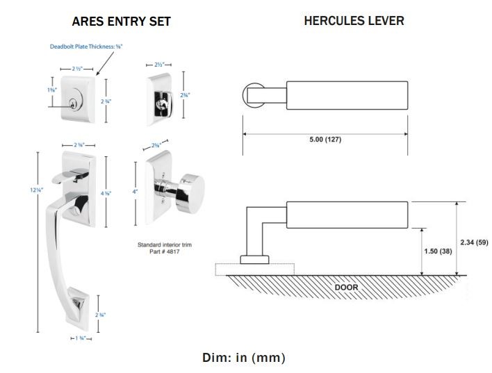 Ares Entry set with Geneva Lever, EM4817GV