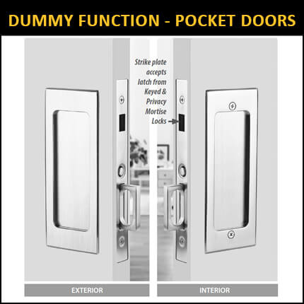 Keyed locks for pocket and bifolding doors