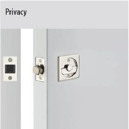 Emtek Pocket Door Pull and Lock with Privacy Latch