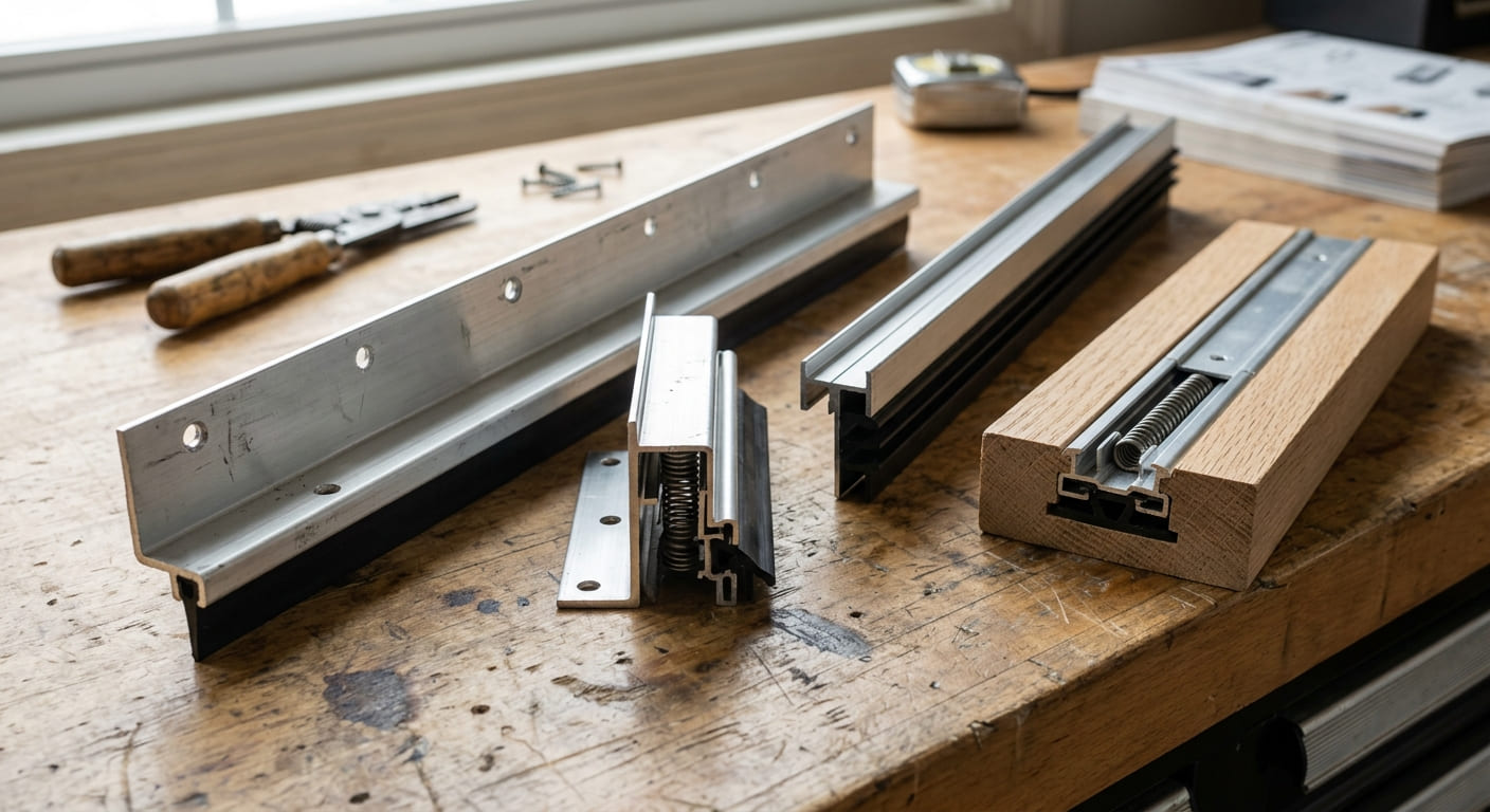 Different door sweep mounting styles for identifying a replacement