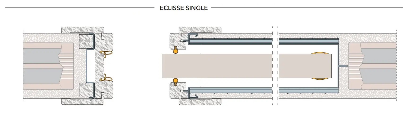 Eclisse acoustic pocket doors for soundproofing pocket doors