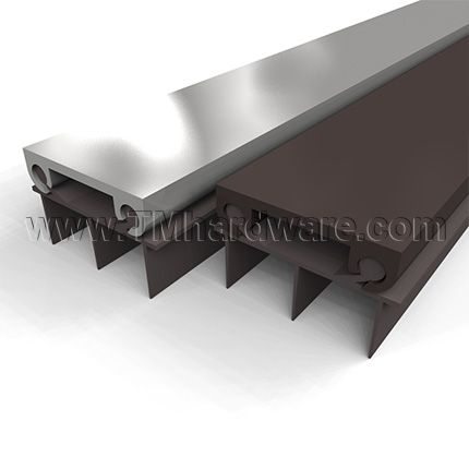 NGP 12T Door Shoe Aluminum Track with Triple Fin Seal