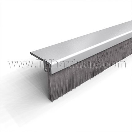 Clear Anodized Aluinu Door Botto Sweep With 5/8'' Nylon Brush...