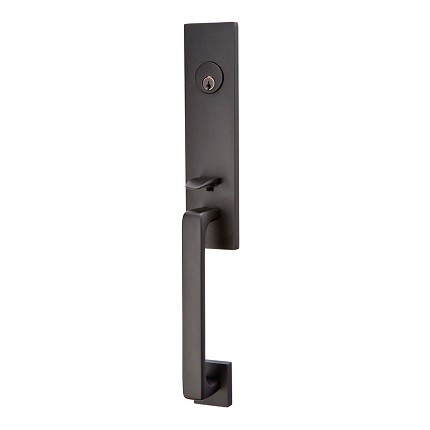 Davos Entry set with L-Square Faceted Lever, EM4818LSFA