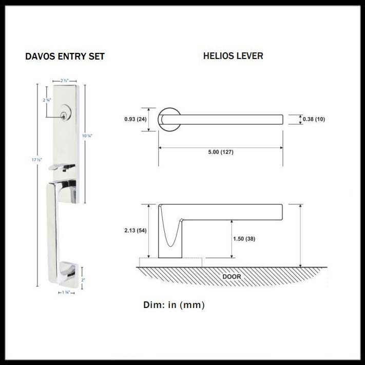 Davos Entry set with Helios Lever | EM4818HLO | TMHardware.com