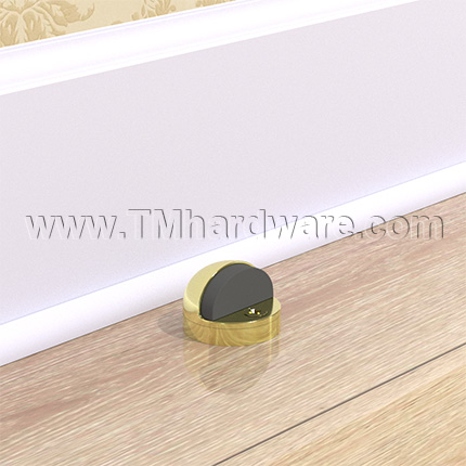 Ives R14 | Brass | Dome Stop Rise | www.TMHardware.com