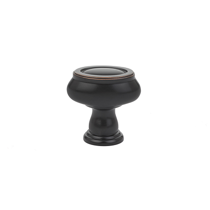Emtek 86304 Geometric Oval Knob in Oil Rubbed Bronze (US10B)