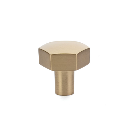 Emtek 86457 Mod Hex Knob in Satin Brass Finish (US4)