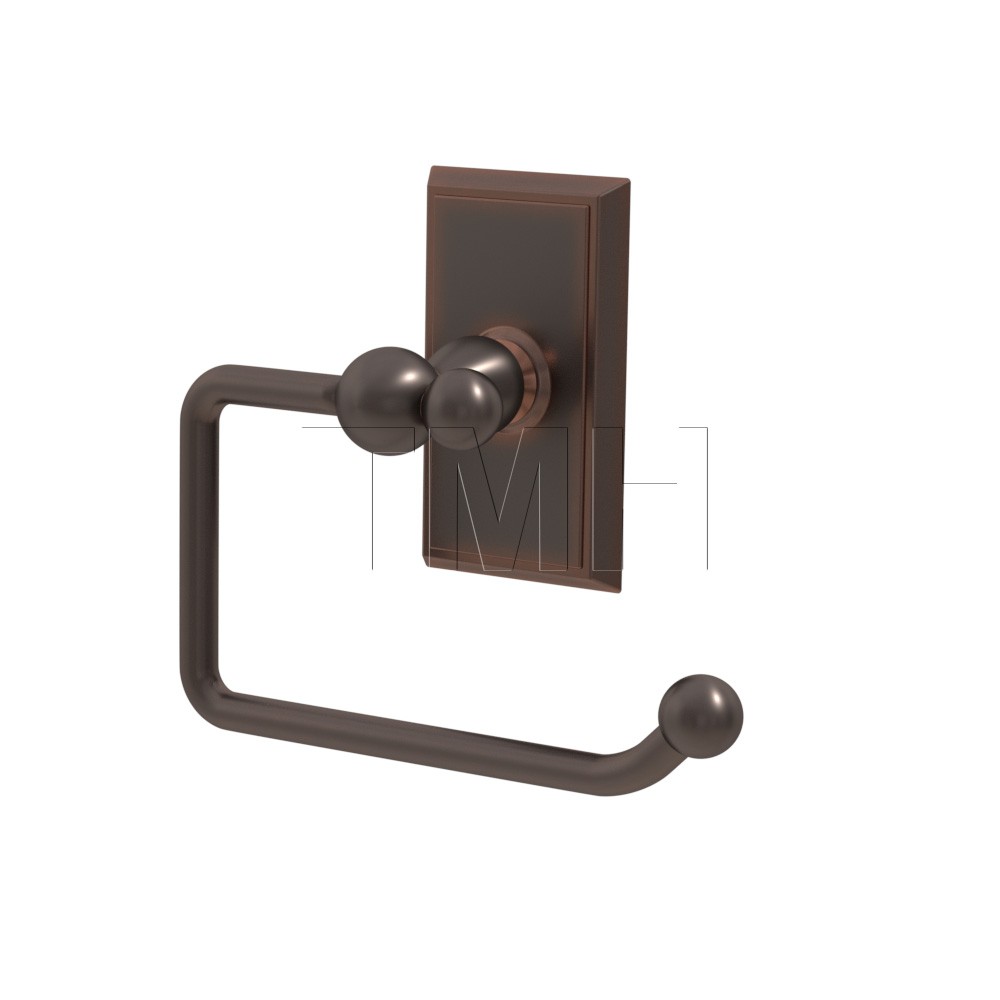 Emtek Traditional Brass Paper Holder Bar Style with Brass Rectangular ...