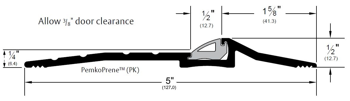 Product Specs of Pemko Rabbeted Threshold #2009PK