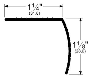 Product Specs of Aluminum Stair Nosing by Pemko, 2120