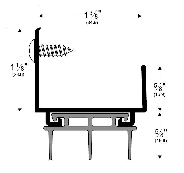 Product Specs of Hospitality Door Bottom with Rain Drip 2203