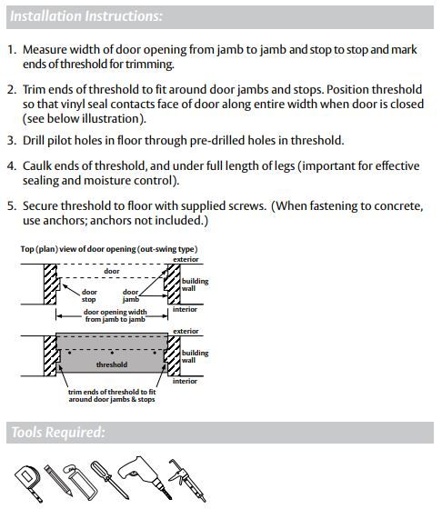 Installation Instructions for P252x5BFG