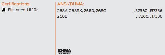 compliance details for z268