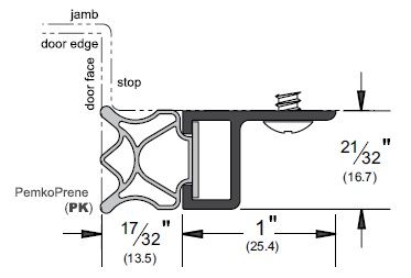 Door Gasket with Large PemkoPrene Seal by Pemko