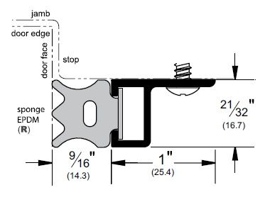 Door Gasket with Large Sponge EPDM Seal by Pemko