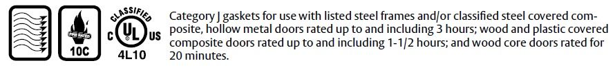 Compliance Details for Pemko Door Gasket with Eco-V Fin Seal
