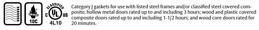 Compliance Details for Pemko Door Gasket with Eco-V Bulb Seal