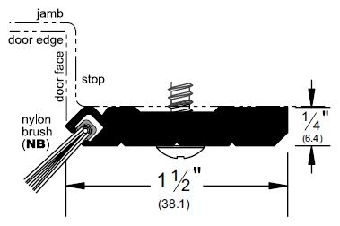 Product Specs for Heavy Duty Gasketing with Pile Brush Seal - P28945