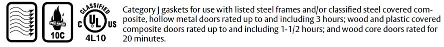 Compliance Details for Pemko Door Gasket with Eco-V Bulb Seal
