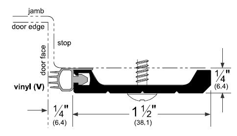 Product Specs for Door Gasket with Eco-V Bulb Seal by Pemko