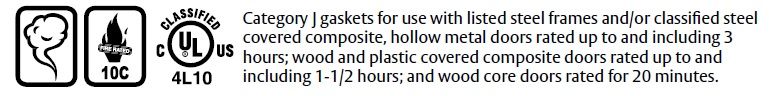 Compliance Details for Pemko Door Gasket with Eco-V Fin Seal