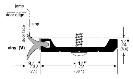 Product Specs for Door Gasket with Eco-V Fin Seal by Pemko