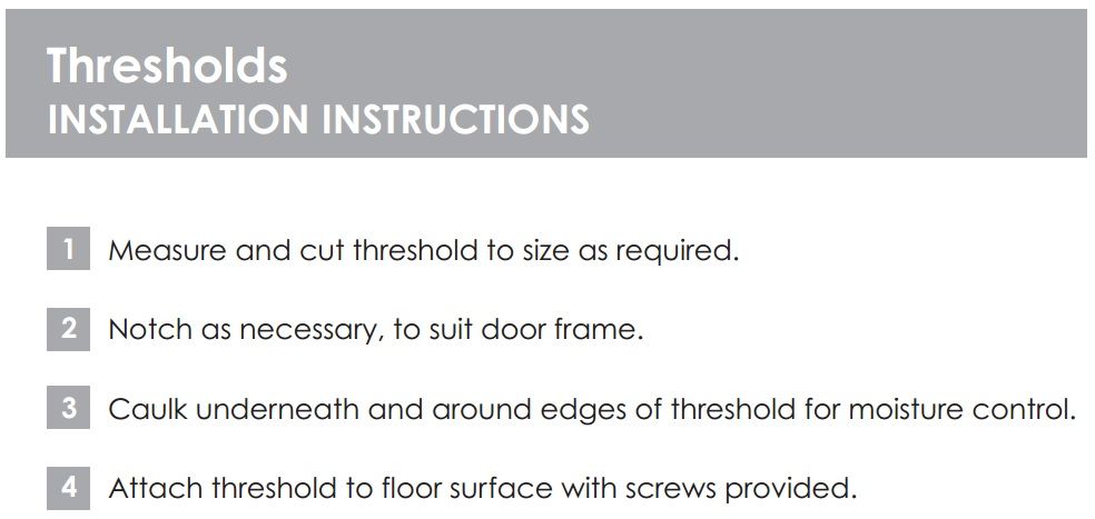 Installation Guide for Butt Threshold by Zero International, 15