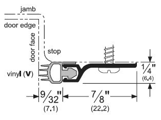 Product Specs for Door Gasket with Eco-V Bulb Seal - 306V