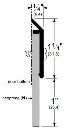 Pemko Aluminum Door Bottom with Neoprene Seal
