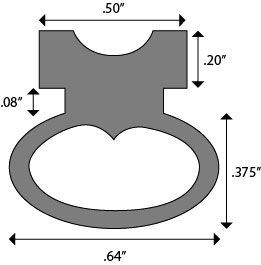 Product Specs of Z3365, Solid Neoprene Bulb Seal Replacement for Zero International Door Gaskets and Automatic Door Bottoms