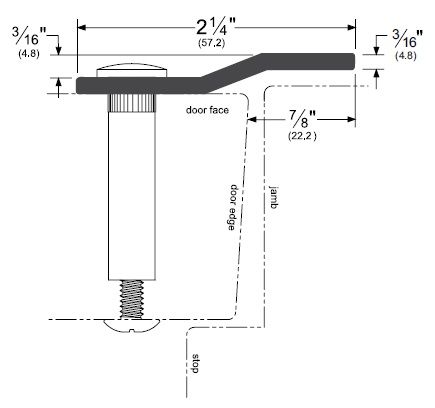 Product Specs for Steel Security Seal For Single, Outswing Door - 7 Gauge