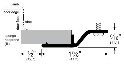 Product Specs of Door Gasket with Sponge EPDM Seal - P375