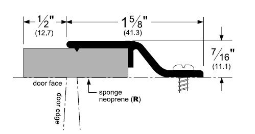 Product Specs of Meeting Stile for Single Active Door with EPDM Seal - P375