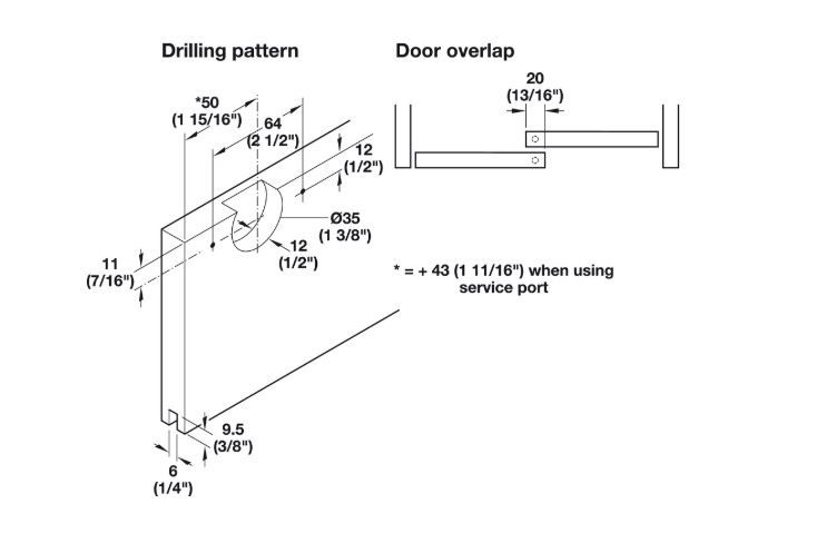 Product specs of Hafele sliding door