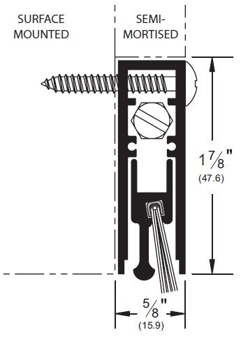 Product Specs for Pemko 4131NB Automatic Door Bottom with Nylon Brush Seal