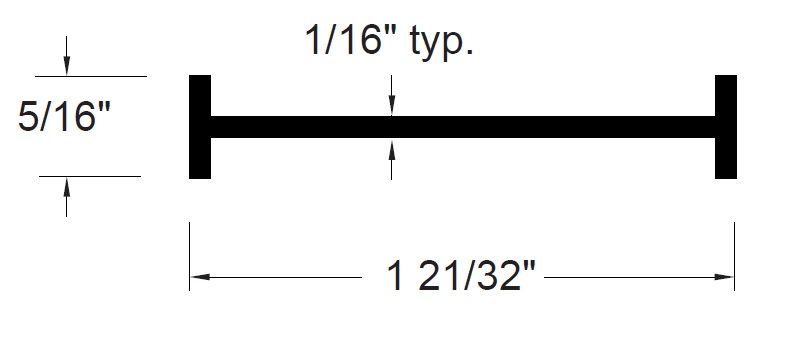 Product specs for 52N zero international door bottom insert replacement