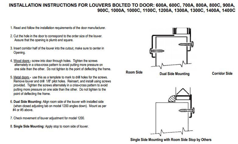 Installation Instructions for 700A